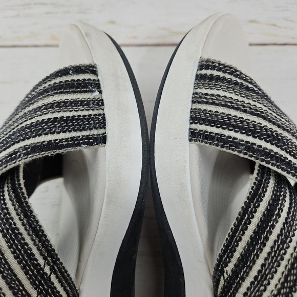 Clarks‎ Cloudsteppers Arla Wave Womens 9.5 Black Tan Combi Woven Slide Sandals - Picture 8 of 11
